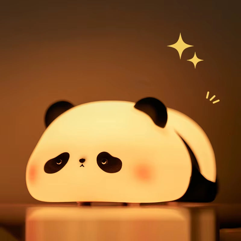 Animal Shaped Night Light LED Cute Panda Rabbit Light USB Charging Timed Bedside Decoration Children'S Eye Protection