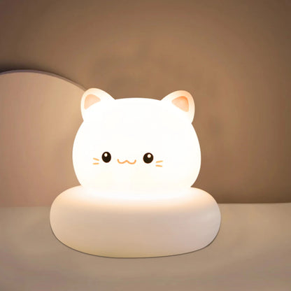 Cute Animal Night Light Novelty 3 Level Dimmable Nursery Nightlight USB Rechargeable Table Lamp for Breastfeeding Toddler Baby