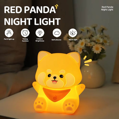 Cute Mushroom Night Light 2 Levels Dimmable Nursery Nightlights Rechargeable Peach Bedside Touch Silicone Lamp for Gift